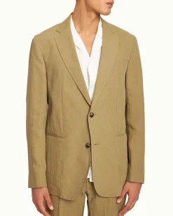 Orlebar Brown Garret Linen AGAVEGREEN Cheap