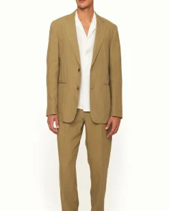 Orlebar Brown Garret Linen AGAVEGREEN Cheap