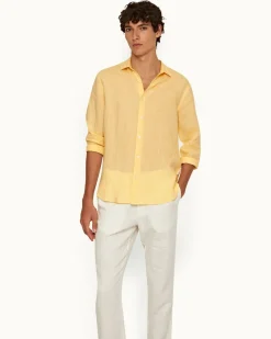 Orlebar Brown Giles Linen TOUCAN/WHITE Fashion