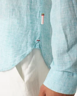 Orlebar Brown Giles Linen AQUABLUE/WHITE Flash Sale