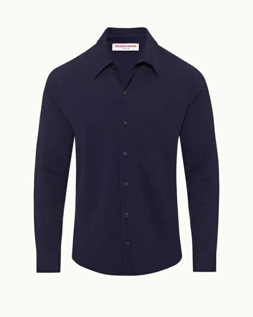 Orlebar Brown Giles Pique DEEPINKBLUE Clearance