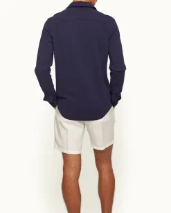Orlebar Brown Giles Pique DEEPINKBLUE Clearance