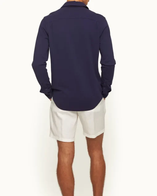 Orlebar Brown Giles Pique DEEPINKBLUE Clearance