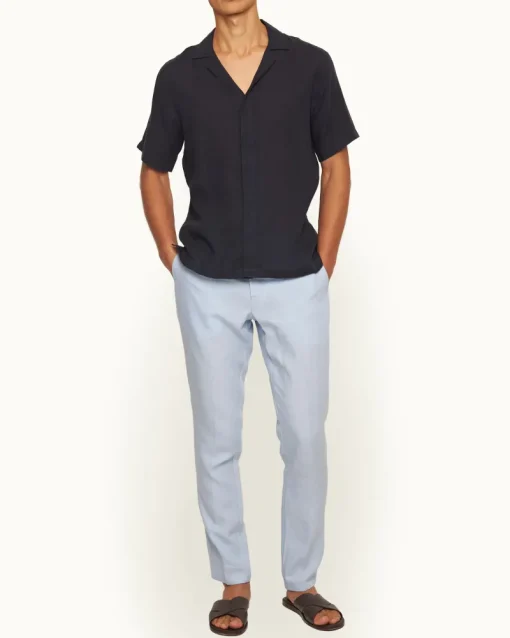 Orlebar Brown Griffon Italian Linen SPRINGWATERBLUE Sale