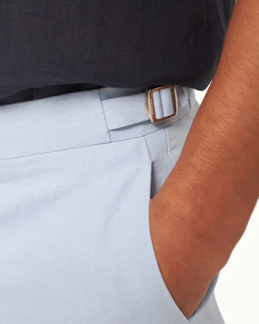 Orlebar Brown Griffon Italian Linen SPRINGWATERBLUE Sale