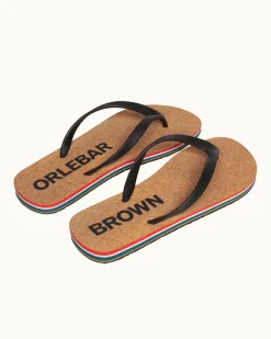 Orlebar Brown Haston Stripe BLACK/WHITESAND Best Sale