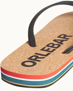 Orlebar Brown Haston Stripe BLACK/WHITESAND Best Sale