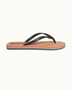 Orlebar Brown Haston Stripe BLACK/WHITESAND Best Sale