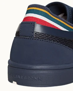 Orlebar Brown Larson NAVY/ORANGE/AQUAMARINE Shop