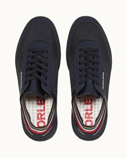 Orlebar Brown Larson NAVY/ORANGE/AQUAMARINE Shop