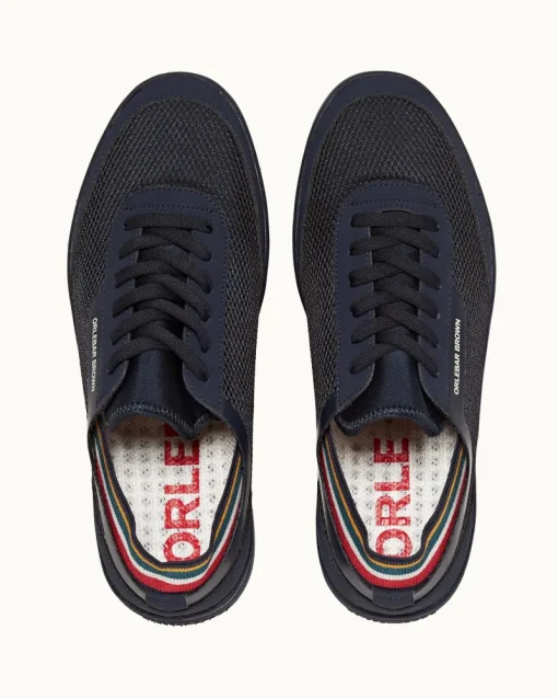 Orlebar Brown Larson NAVY/ORANGE/AQUAMARINE Shop