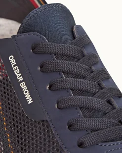 Orlebar Brown Larson NAVY/ORANGE/AQUAMARINE Shop