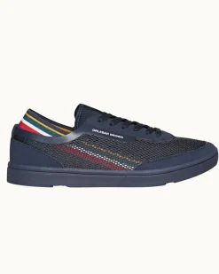 Orlebar Brown Larson NAVY/ORANGE/AQUAMARINE Shop