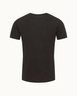 Orlebar Brown Ob Standard T Linen BLACK Clearance