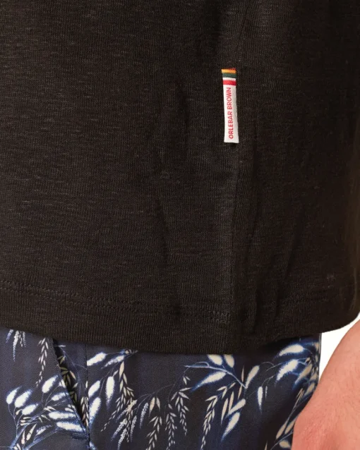 Orlebar Brown Ob Standard T Linen BLACK Clearance