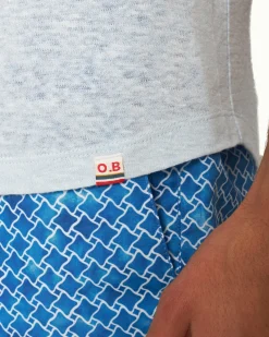 Orlebar Brown Ob-T Linen SPRINGWATERBLUE Outlet