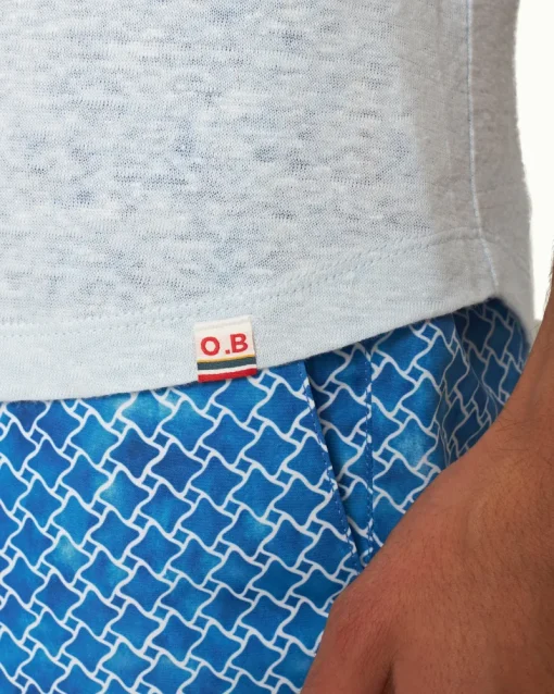 Orlebar Brown Ob-T Linen SPRINGWATERBLUE Outlet