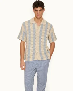 Orlebar Brown Thomas Crochet LIGHTSKYPOOL/WHITESAND Cheap