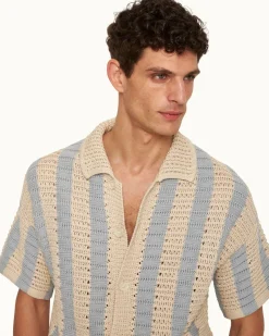 Orlebar Brown Thomas Crochet LIGHTSKYPOOL/WHITESAND Cheap